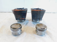 Pair Harley Davidson Sportster 883 Black Engine Cylinder Barrel Jugs w/ Pistons - C3 Cycle