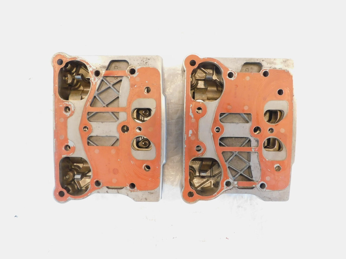 Harley Polished Twin Cam Touring Dyna Softail Cylinder Head Rocker Boxes & Arms - C3 Cycle