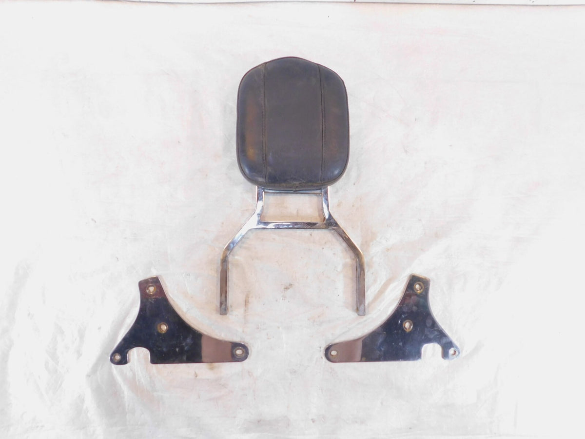 Kawasaki VN800 Vulcan 800 Classic Chrome Rear Backrest Sissybar & Mount Brackets - C3 Cycle