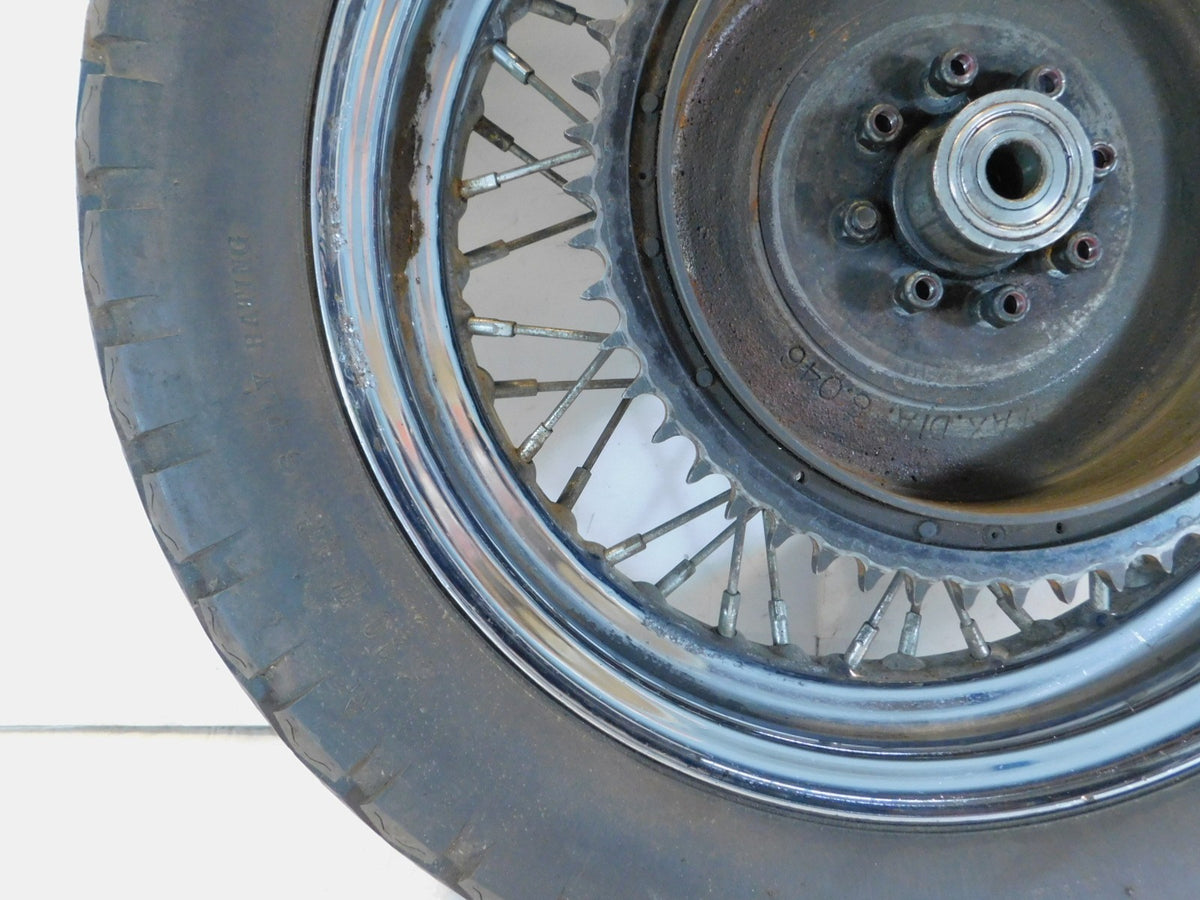1970-1977 Harley Davidson XLH Ironhead Sportster 900 1000 Laced Rear Wheel -BENT - C3 Cycle