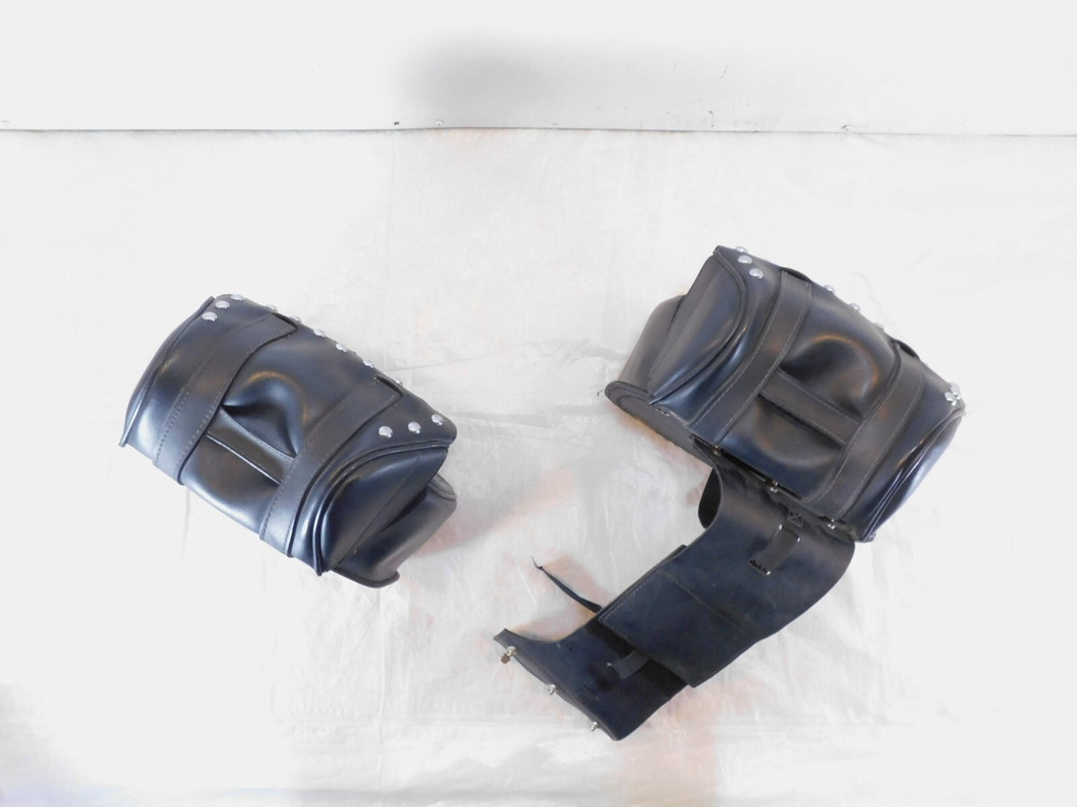 Yamaha Virago 1100 XV1100 Saddlemen Rear Black Dual Luggage Container Saddlebags - C3 Cycle
