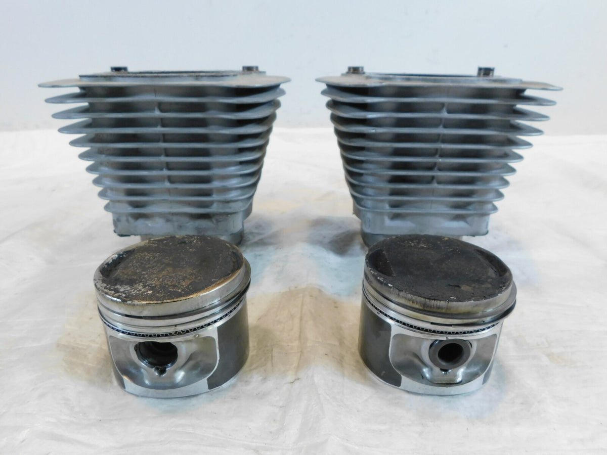 Pair Harley Davidson Sportster 883 Silver Cylinder Jugs w/ Pistons P/N: 16446-86 - C3 Cycle