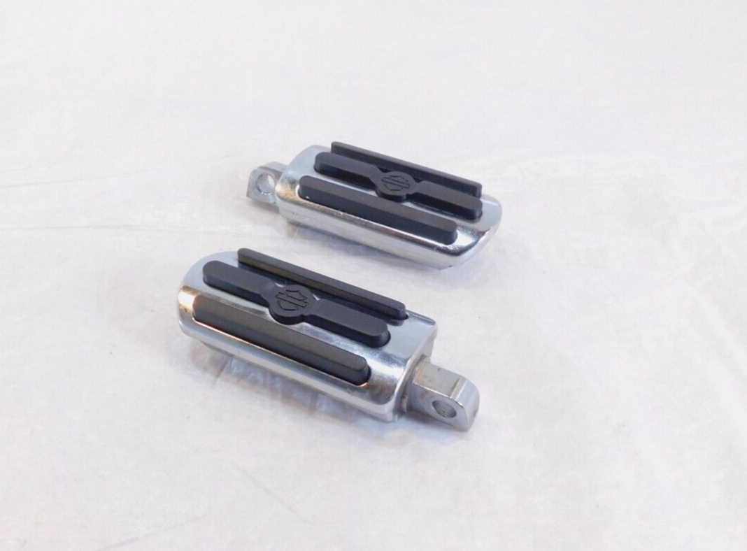 Harley Touring FXR Dyna Sportster & Softail Chrome & Rubber Footpegs Footrests