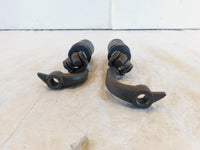 Triumph Adventurer Thunderbird Sport Black Rear Passenger Footpegs w/ Brackets - C3 Cycle