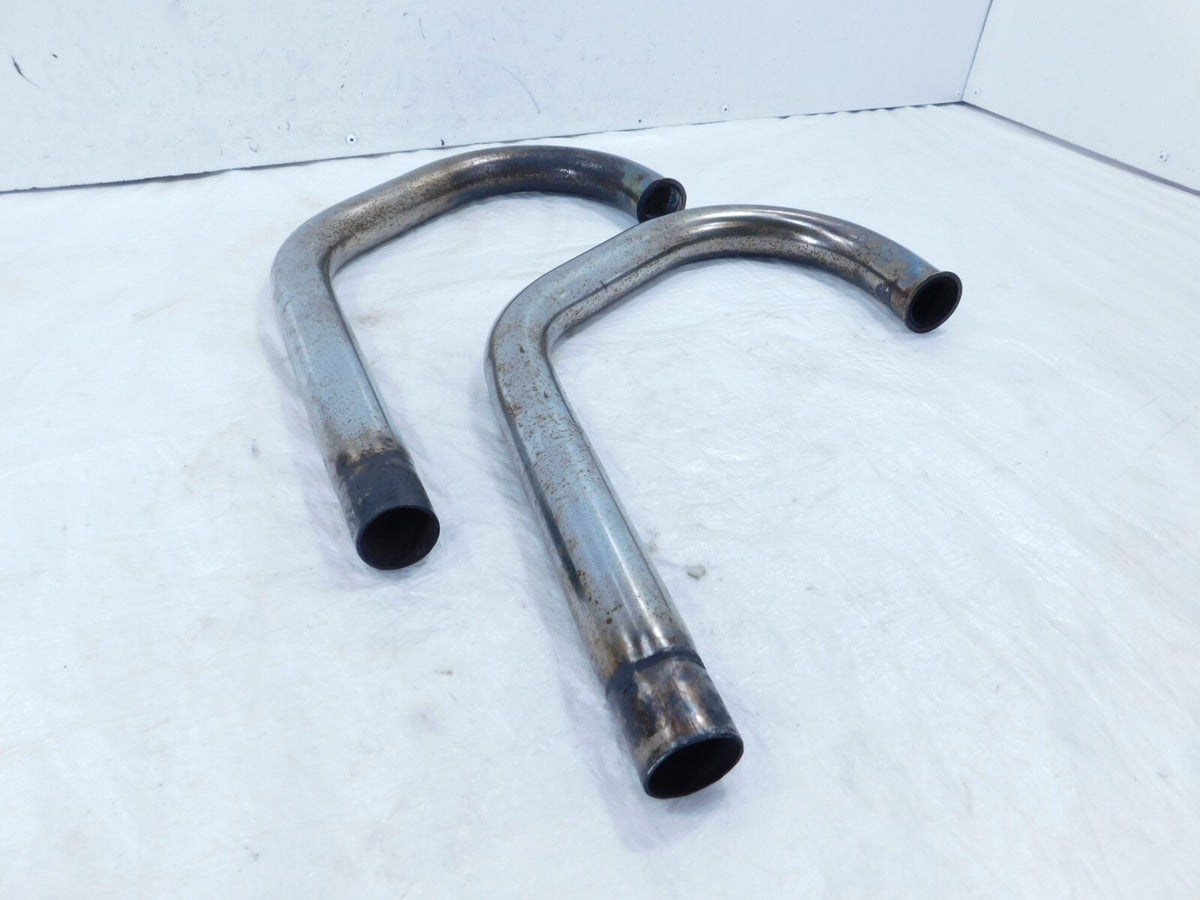 1976 76 Moto Guzzi Convert I V1000 Left/Right Front Exhaust Header Muffler Pipes - C3 Cycle