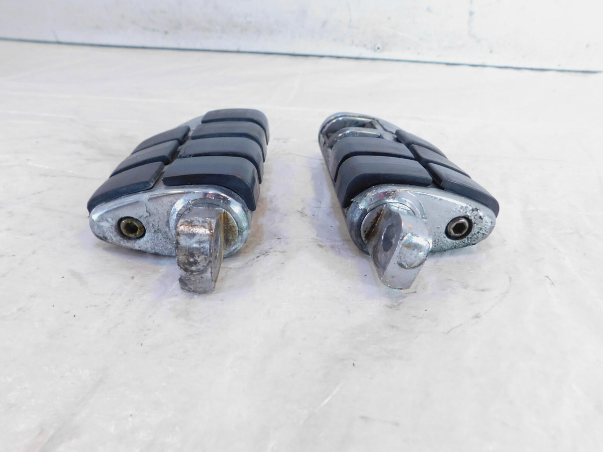 Harley Davidson FXR Dyna Sportster & Softail ISO Chrome Footpegs Footrests - C3 Cycle