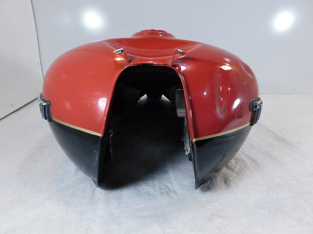 Triumph America & Speedmaster Red / Black Gas Petrol Fuel Tank Reservoir  -Dents