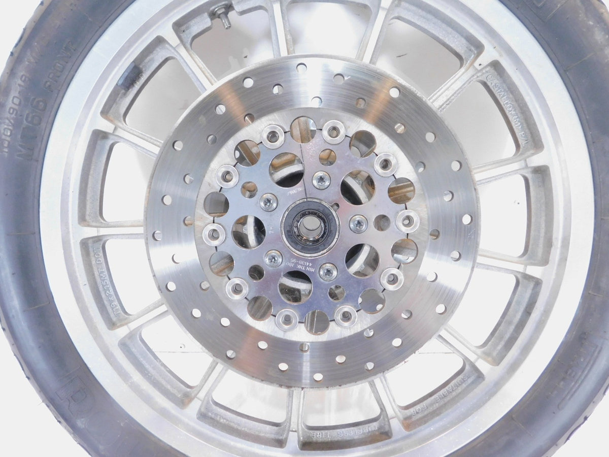 1996-1999 Harley Sportster 883 & 1200 Silver Dual Disc Front Wheel Rim & Rotors - C3 Cycle
