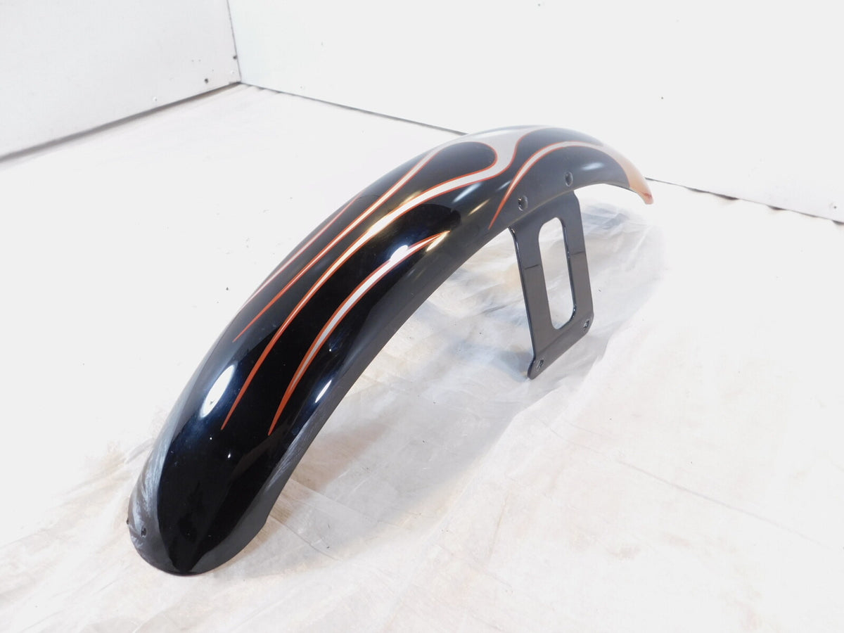 Harley Davidson Dyna Wide Glide Flames Custom Style Front Wheel Cover Fender - C3 Cycle