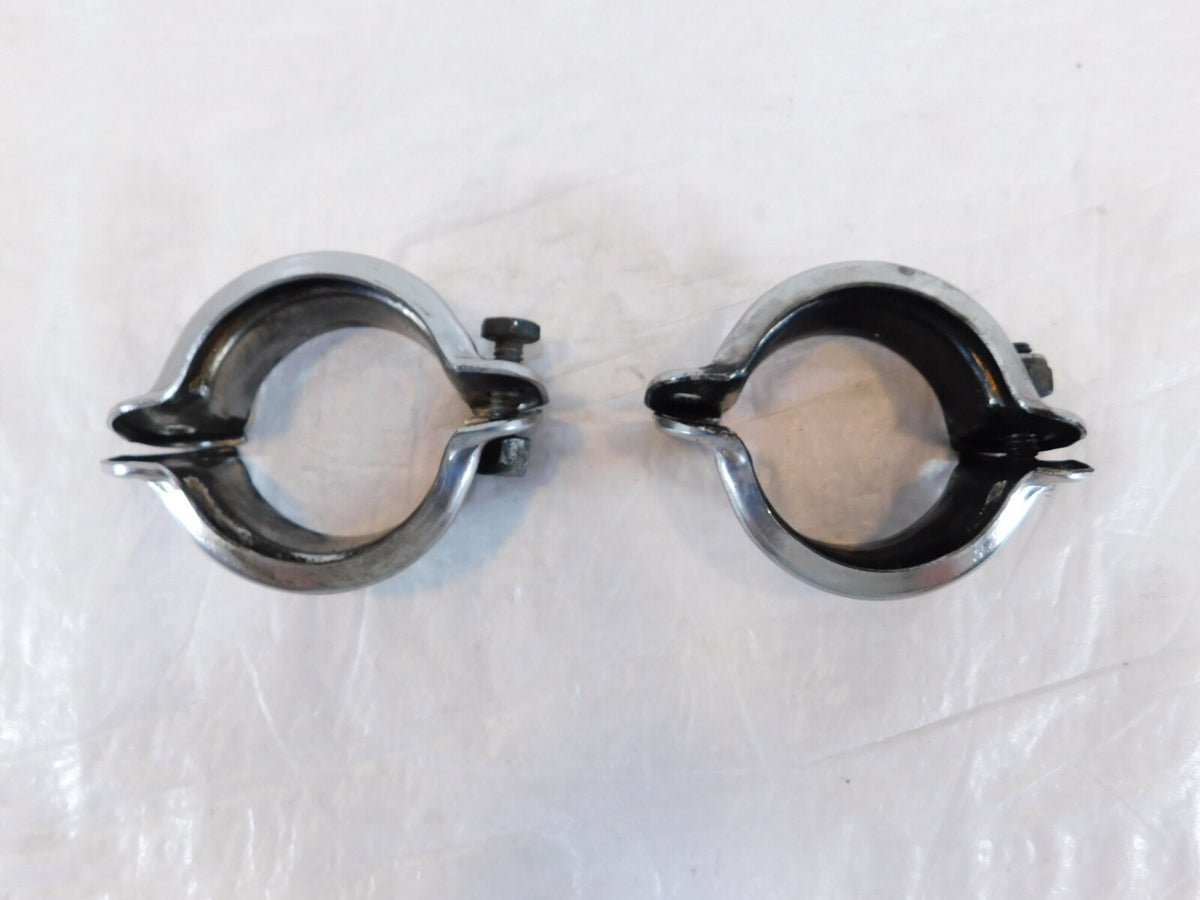 Harley Davidson FLT Tour Glide Ultra Classic Left & Right Mufffler Mount Clamps - C3 Cycle