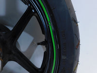 2008 2009 2010 Kawasaki Ninja 250R EX250 Black/Green Rear Wheel Rim 17x3.5 -Bent