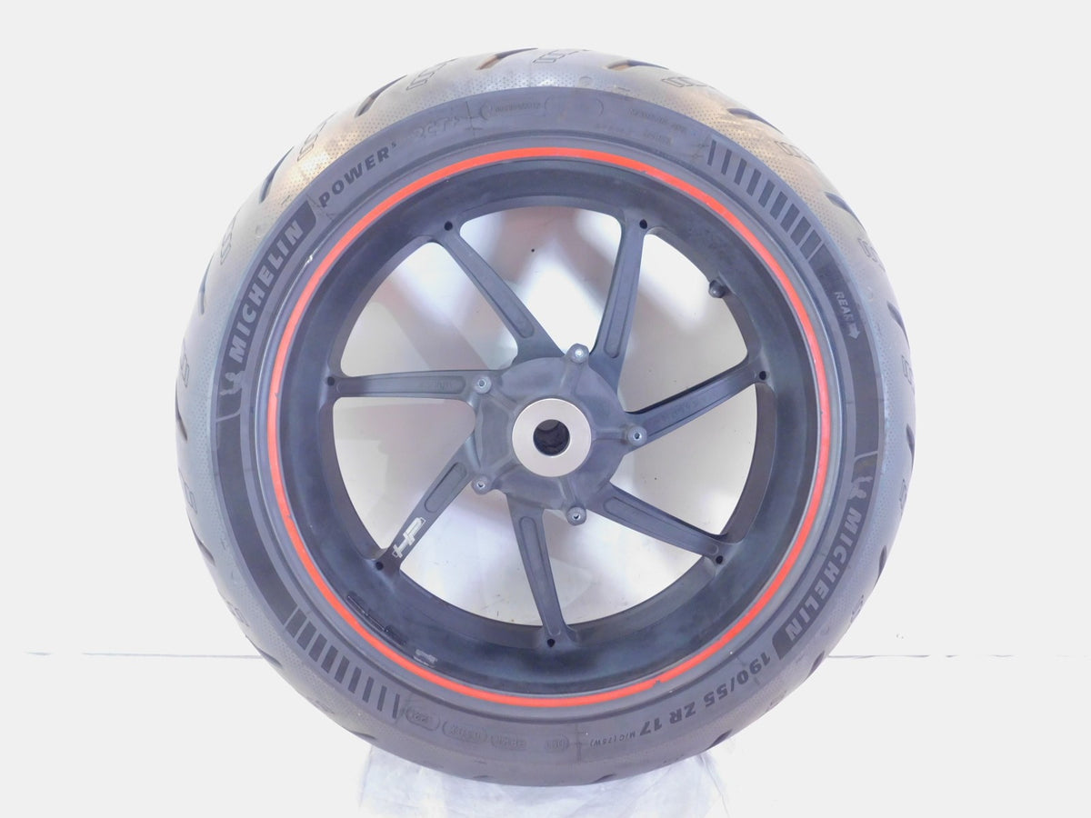 BMW S1000R S1000RR S1000-RR HP4 Black Rear Wheel Rim & Tire - 6.00" x 17" - C3 Cycle