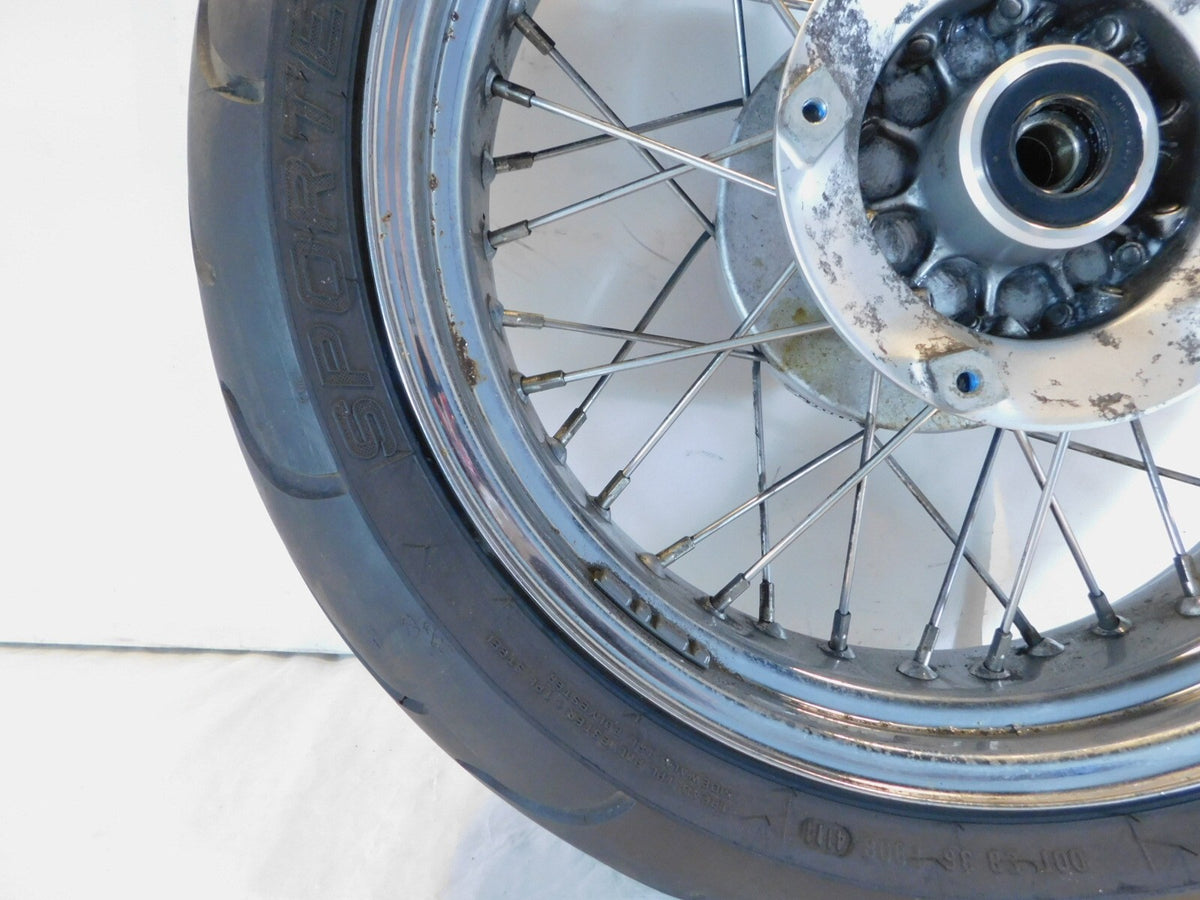 1998-2003 Triumph Thunderbird Sport Chrome Spoked Rear Wheel Rim & Tire