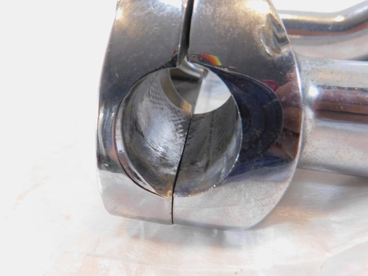 Harley Dyna Wide & Super Glide Custom Chrome Handlebar Mount Clamp Brackets - C3 Cycle