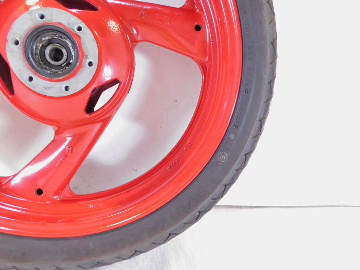 1993-1994 Yamaha FZR600R FZR600 FZR 600 Red Cast Front Wheel Rim & Hub w/ Tire - C3 Cycle