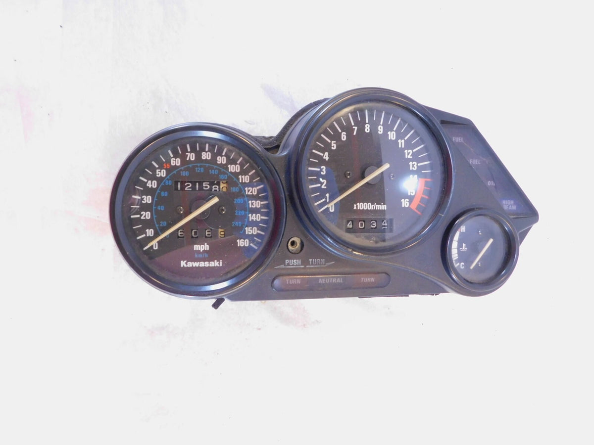 1990-1993 Kawasaki Ninja ZX6 ZX600D Speedo Speedometer Meter Tach Temp Gauges - C3 Cycle
