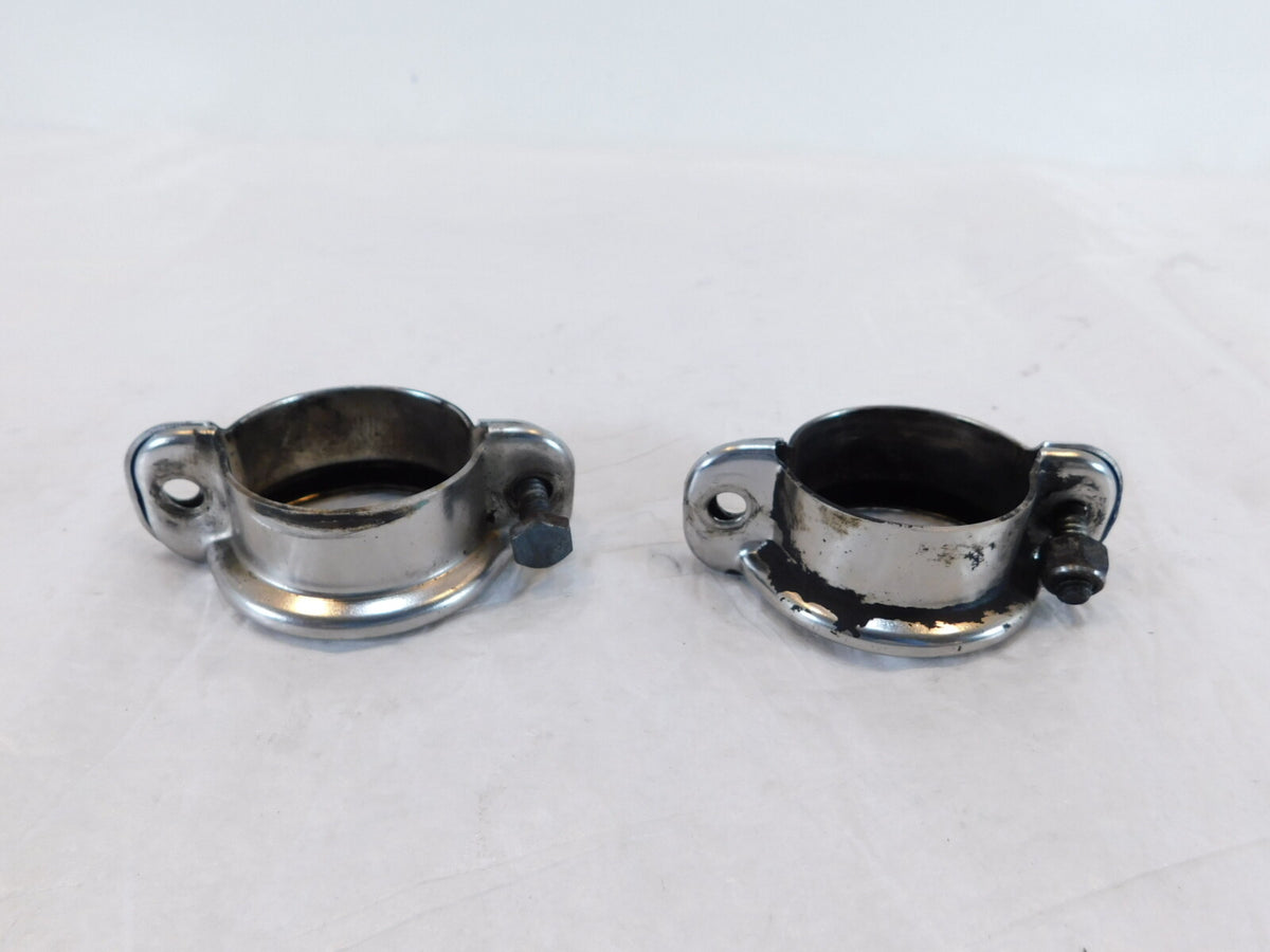 Harley Davidson FLT Tour Glide Ultra Classic Left & Right Mufffler Mount Clamps - C3 Cycle
