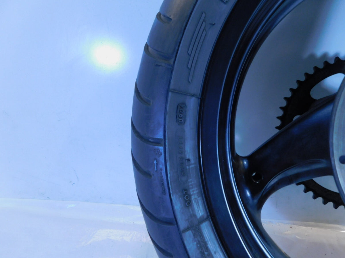 2002 & 2003 Ducati Monster 620 750 & 800 Black Rear Wheel Rim & Tire - Straight - C3 Cycle