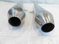 2015 & 2016 Triumph Thruxton 900 Left/Right Rear Exhaust Muffler Pipes - Dents - C3 Cycle