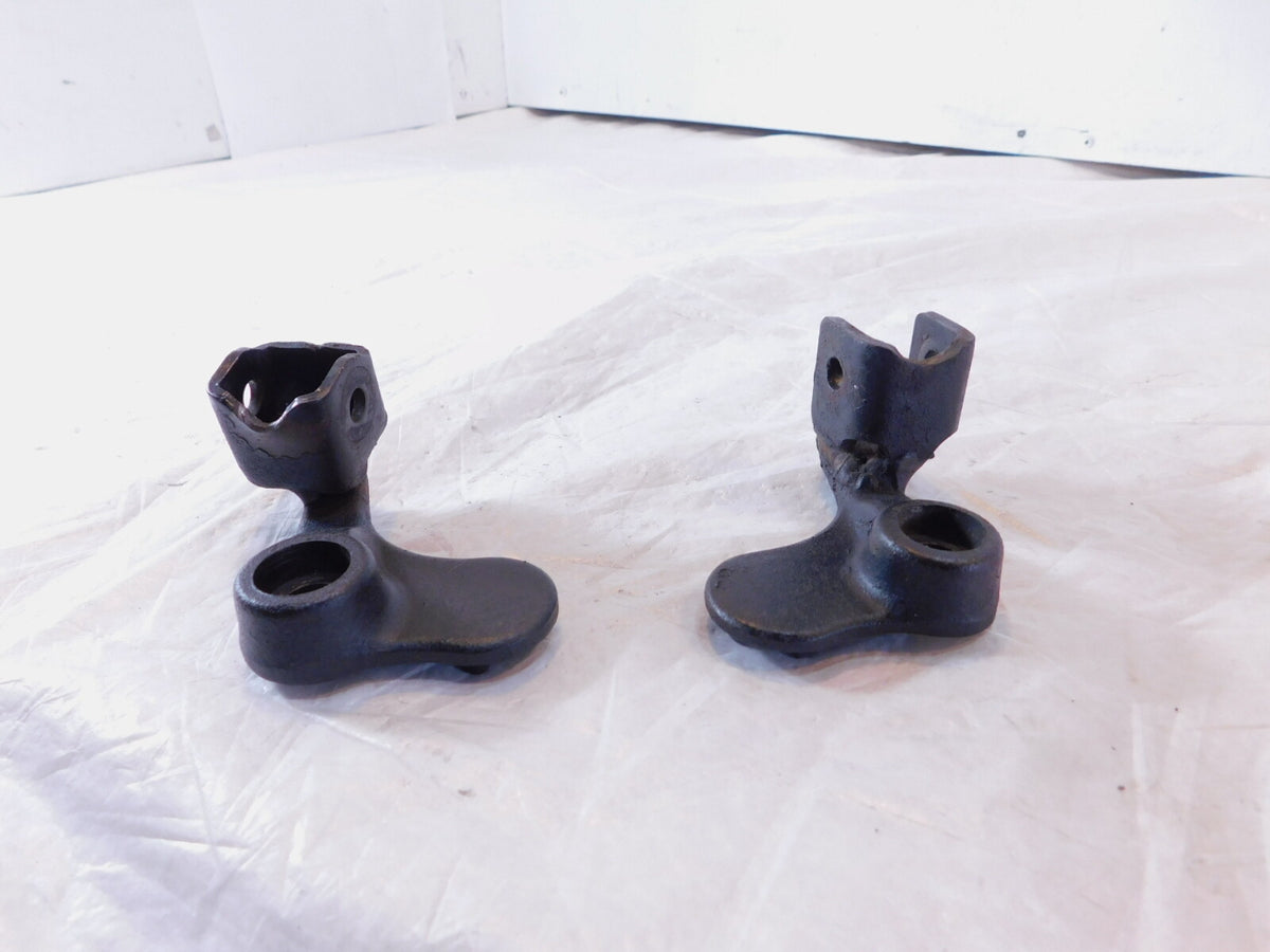 1983 83 Honda GL650 Silverwing 650 Front Driver Black Footpeg Peg Mount Brackets - C3 Cycle