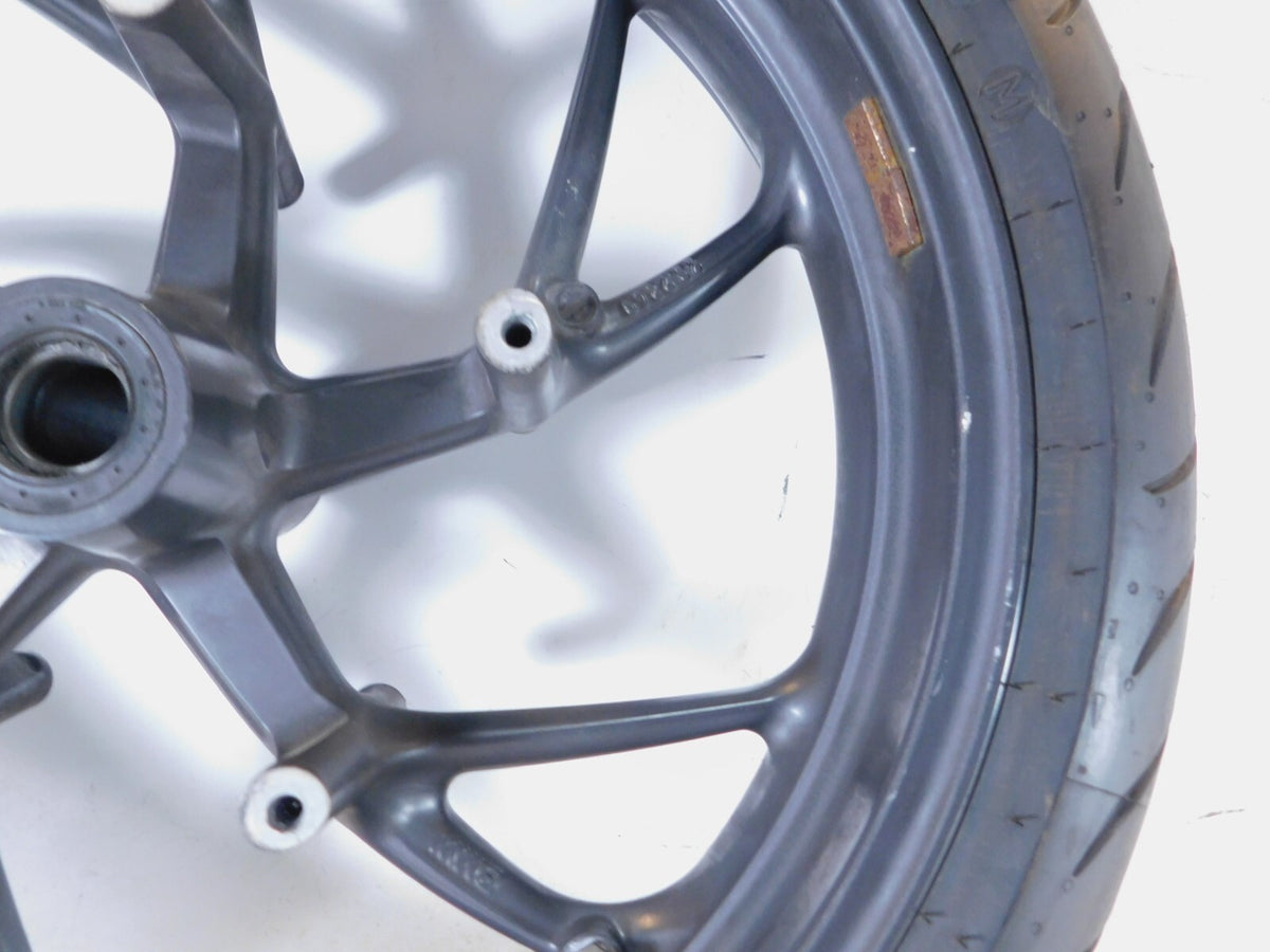 BMW K1200R K1200S & K1300GT K1300R K1300S Gray Front Wheel Rim & Tire - Bent - C3 Cycle
