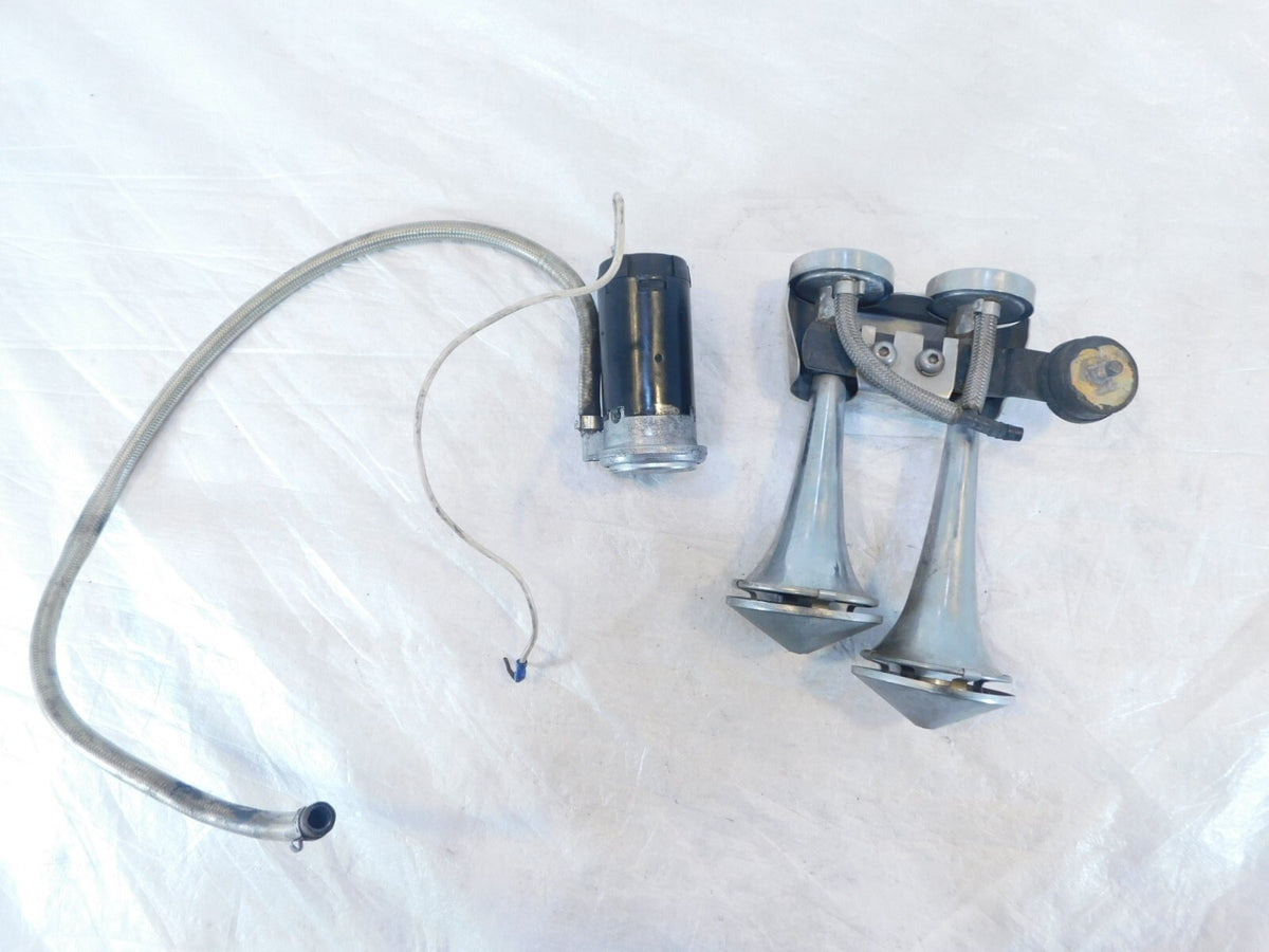 Harley Davidson Touring Dyna Softail & Sportster Chrome Dual Air Horns - C3 Cycle