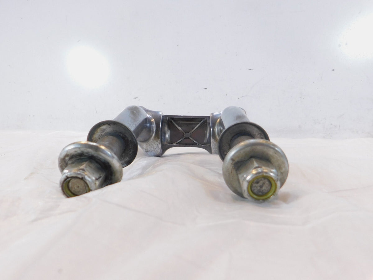 Harley Dyna Wide & Super Glide Custom Chrome Handlebar Mount Clamp Brackets - C3 Cycle