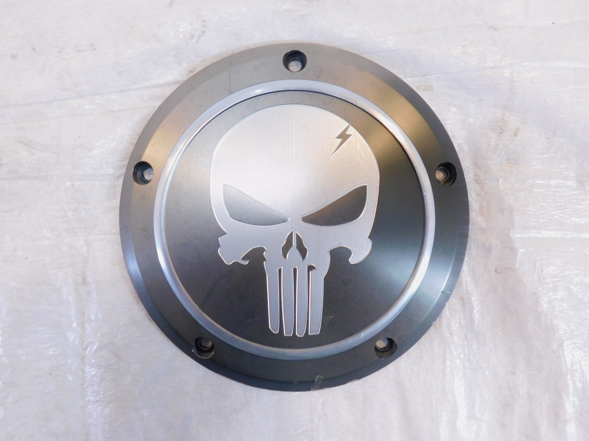 Harley Davidson Twin Cam Touring Dyna Softail Grey Punisher Derby Clutch Cover - C3 Cycle