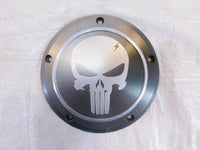 Harley Davidson Twin Cam Touring Dyna Softail Grey Punisher Derby Clutch Cover - C3 Cycle