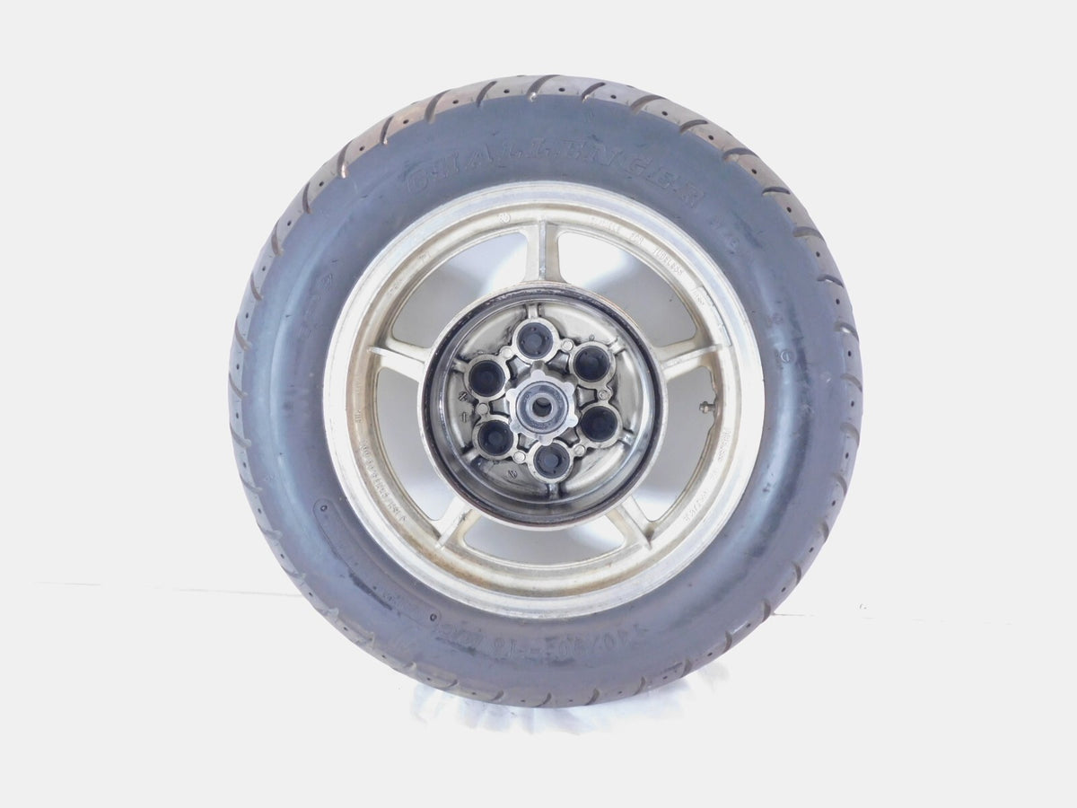 1984-1999 Yamaha Virago 750 1000 1100 XV700 XV750 Silver Rear Wheel Rim & Tire - C3 Cycle