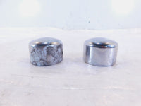 2 Harley Electra Glide V-Rod Softail Dyna Sportster Chrome Front Axle Nut Covers - C3 Cycle