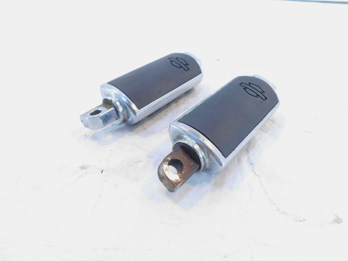 Harley Touring FXR Dyna Sportster & Softail Black & Chrome Footpegs Footrests
