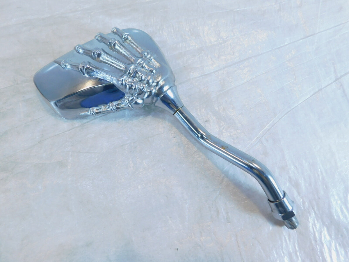 Harley Dyna Sportster Softail FXR Sportster Skeleton Hand Right Rear View Mirror