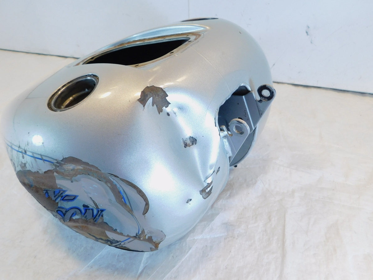 2004-2005 Harley Davidson Dyna Low Rider FXDL Silver Fuel Petrol Tank- Dents - C3 Cycle