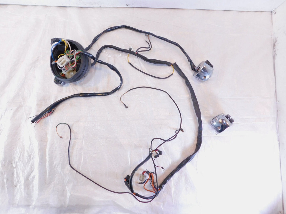 Harley Sportster 883 1100 & 1200 Wire Wiring Harness Headlight & Chrome Switches - C3 Cycle