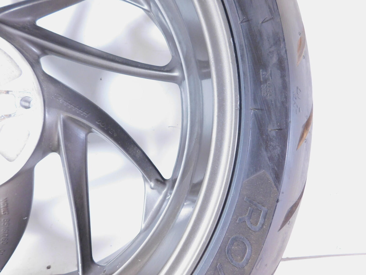 2011-2016 11-16 BMW K1600 GT K1600GT Ostra Gray Rear Wheel Rim & Tire - 6x17 - C3 Cycle
