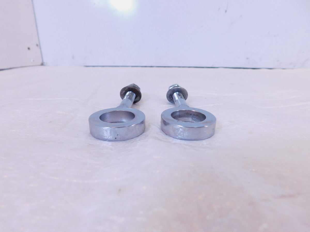Indian Gilroy Scout Chief & Spirit Chrome Rear Wheel Axle Adjuster Bolts w/ Nuts - C3 Cycle