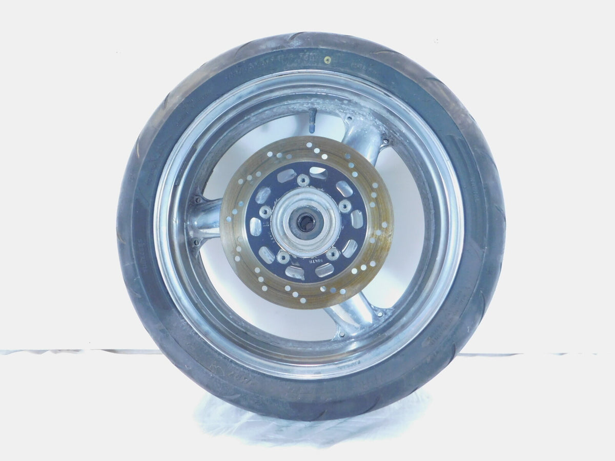 2002 2003 2004 2005 Kawasaki ZZR1200 ZX1200C Chrome Rear Wheel Rim - 17" & Rotor - C3 Cycle