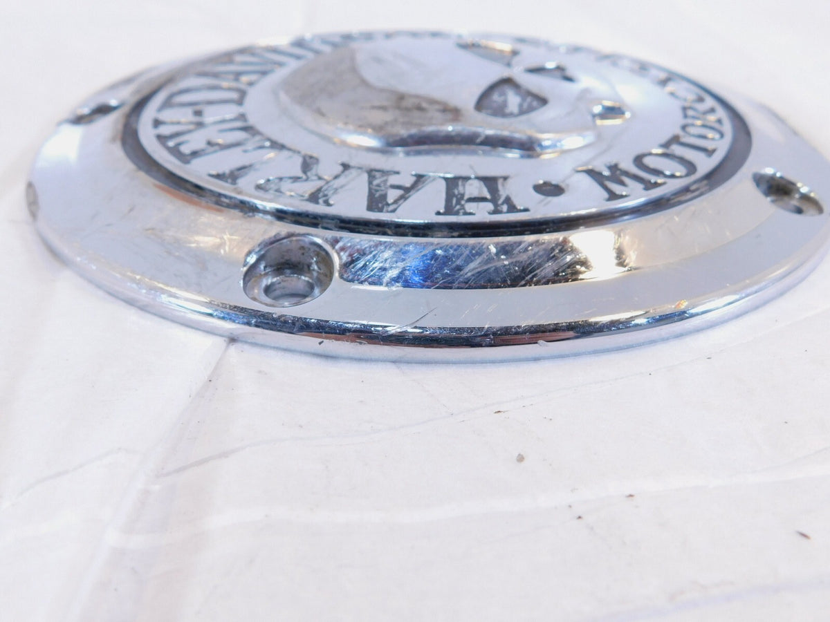 Harley Twin Cam Touring Dyna Softail Willie G Skull Derby Clutch Cover -Damage - C3 Cycle