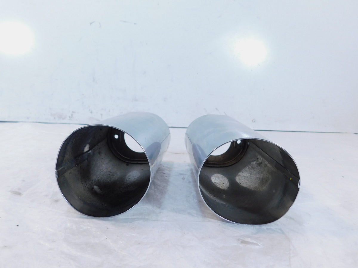 Harley Road King & Electra Glide & Softail Chrome Front Fork Slider Cover Tins - C3 Cycle