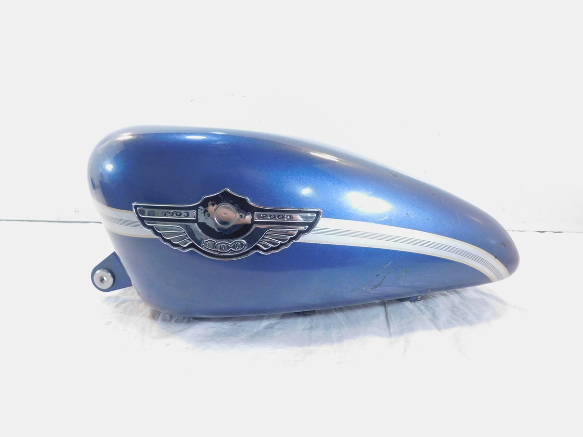 Harley Davidson Sportster 883 & 1200 Blue 100 Anniversary Fuel Gas Tank - C3 Cycle