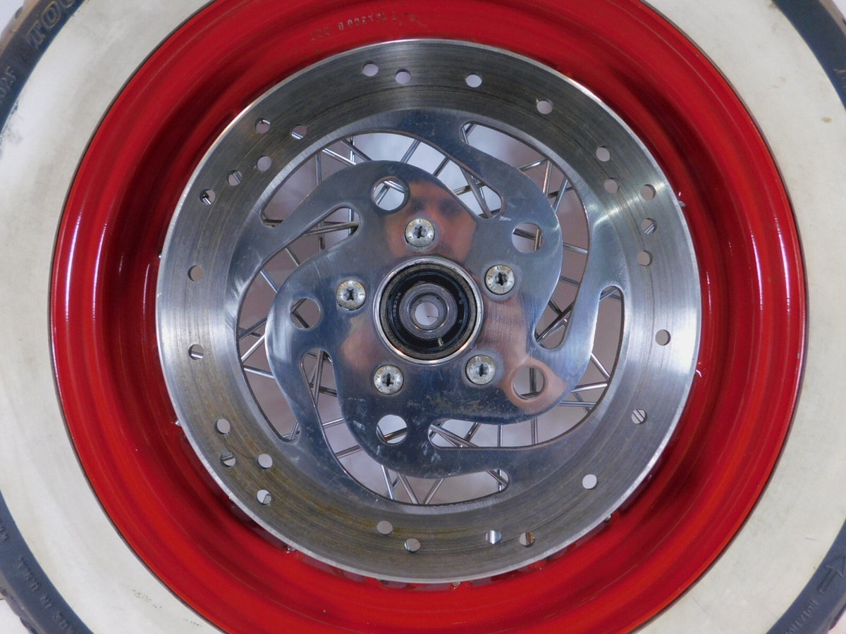 Harley Davidson Softail Heritage Classic Deluxe Spoked Front Wheel Red Rim Tire - C3 Cycle