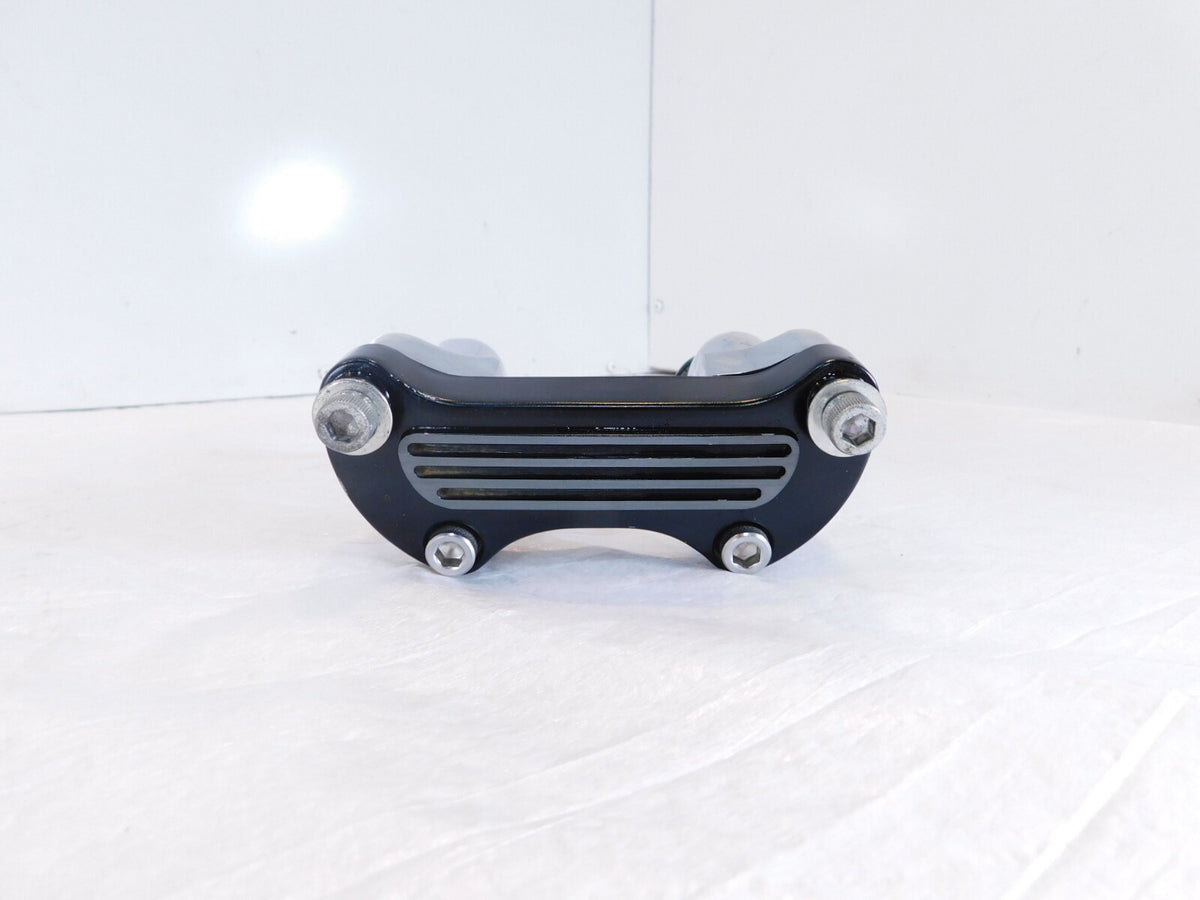 Harley Davidson Sportster 883 & 1200 Black Handlebar Riser Mount Bracket Clamps - C3 Cycle
