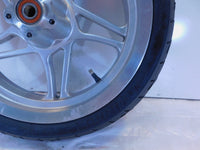 2000 Victory V92 Sport Cruiser Silver 5 Spoke Cast Front Wheel Rim & Tire - C3 Cycle