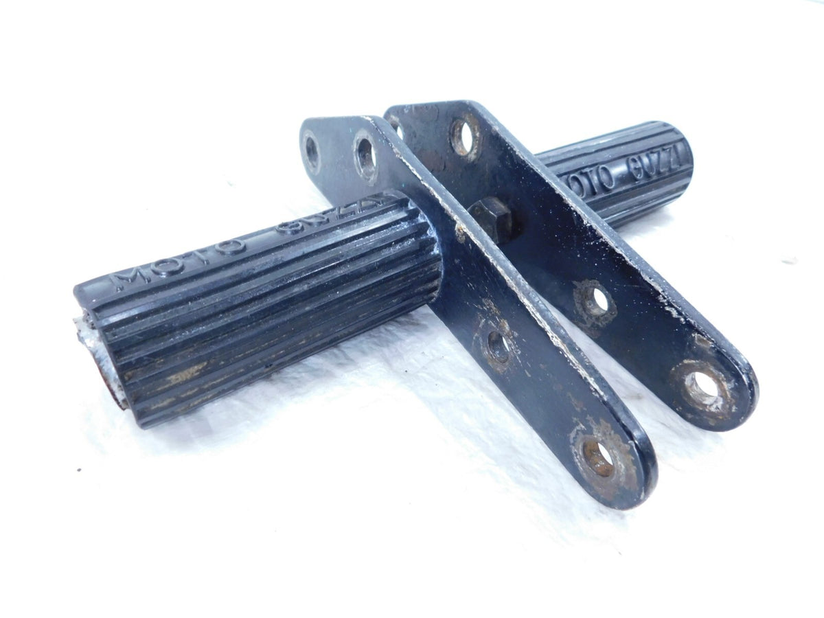 1976 76 Moto Guzzi Convert I V1000 Left/Right Rear Passenger Footrest Foot Pegs - C3 Cycle