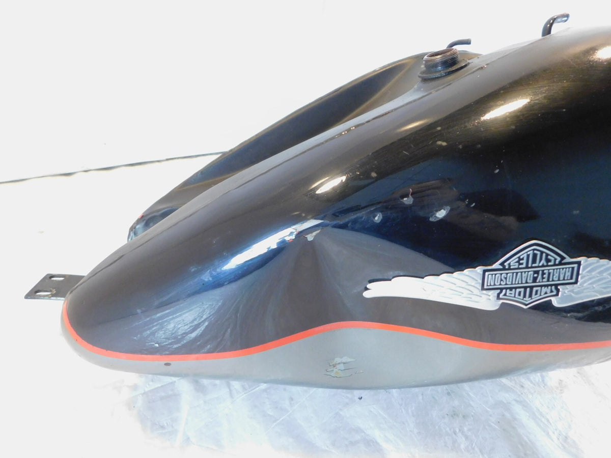 1989-1991 Harley Davidson Touring Tour Electra Glide Black Fuel Gas Tank - HOLE - C3 Cycle