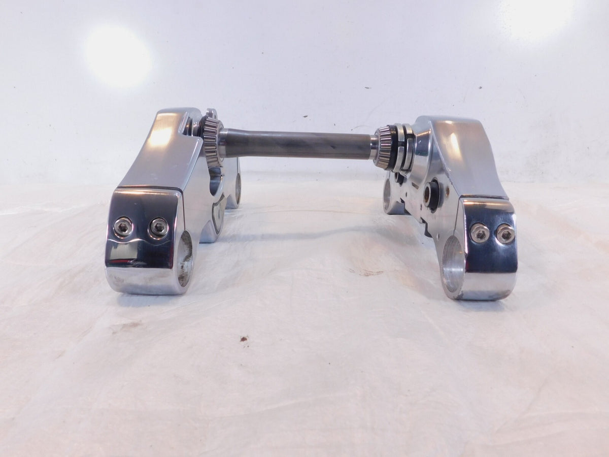 2004-2006 Victory Vegas Chrome Front Fork Triple Tree Brackets w/ Steering Stem - C3 Cycle