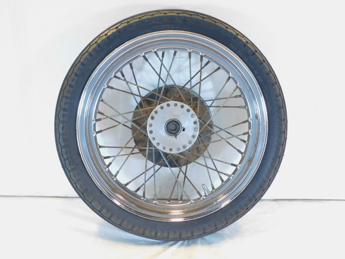 Harley Davidson XLH Ironhead Sportster 1000 Laced Spoked Front Wheel Rim & Tire - C3 Cycle