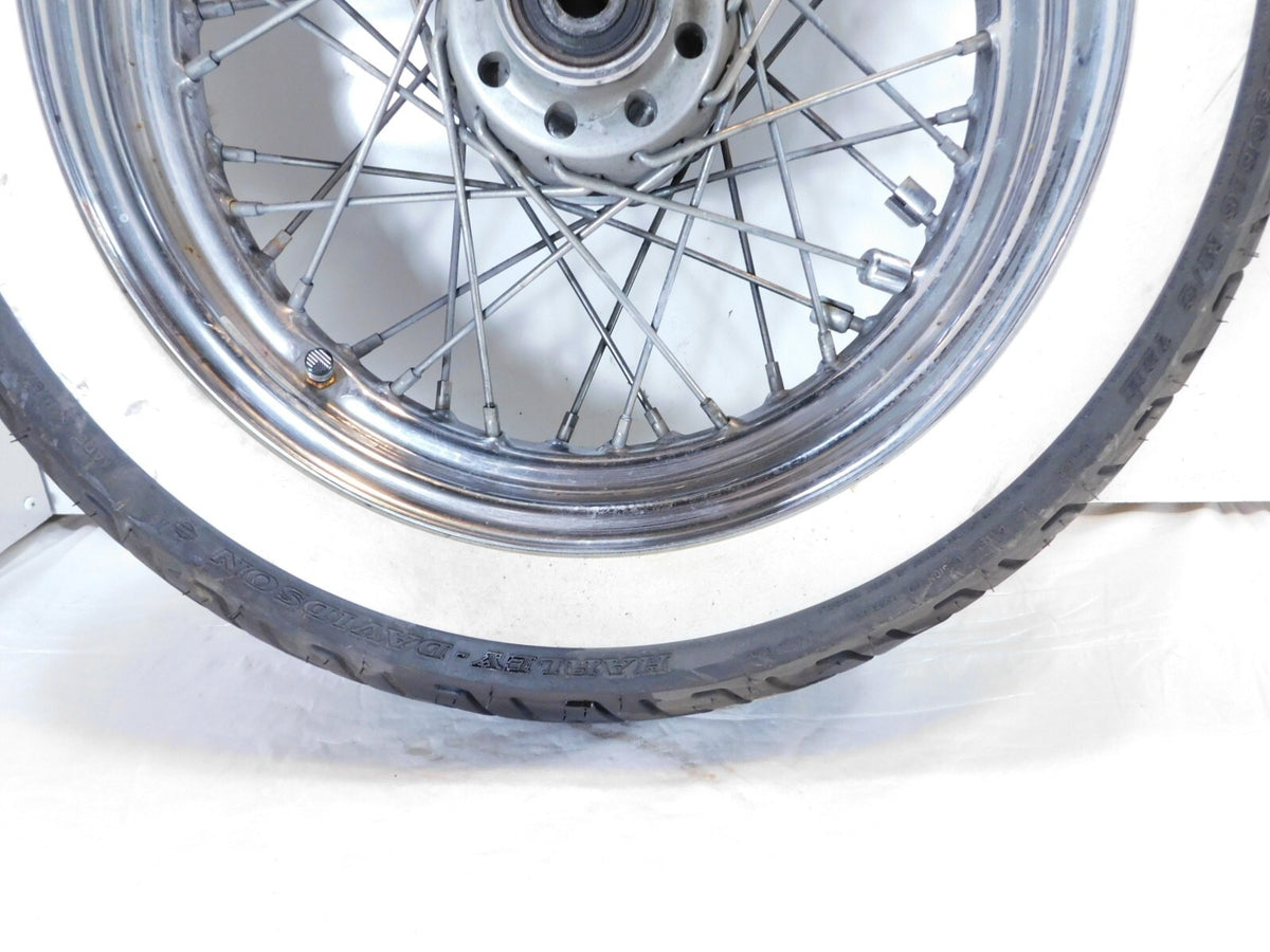 Harley Davidson Softail Heritage Classic Spoked Front Wheel Rim w/ Tire -Bent - C3 Cycle