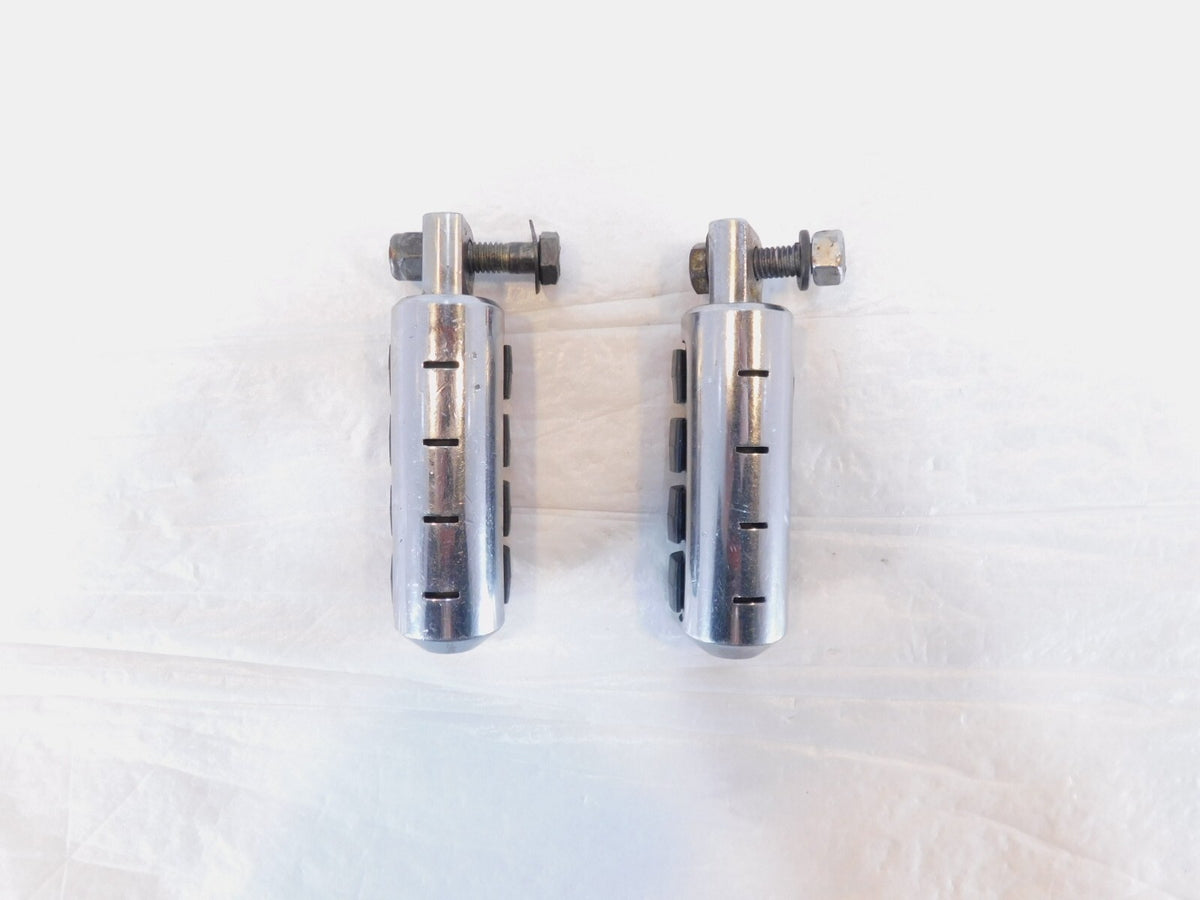 Harley Touring FXR Dyna Sportster & Softail Chrome & Rubber Footpegs Footrests - C3 Cycle